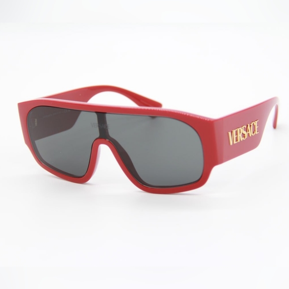 NEW VERSACE VE4439 5388/87 UNISEX RED  SHIELD SUNGLASSES VERSACE MOD 4439 538887 - Picture 2 of 11